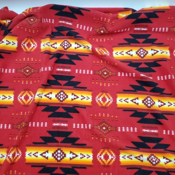 Boho Southwestern Print Festival Fleece Throw Blanket Blue NEW - Picture 4 of 4